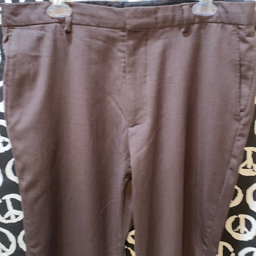 MEN BANANA REPUBLIC WOOL  BROWN DRESS PANTS SZ 36 / 32